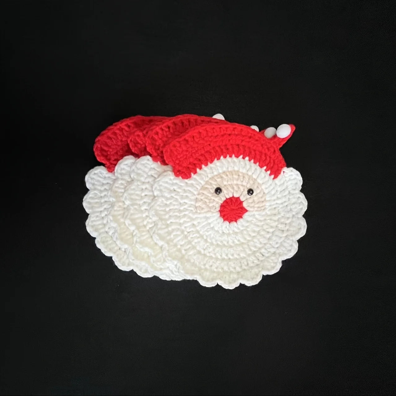 MerryKnit™ – Knitted Santa Claus Drink Coaster
