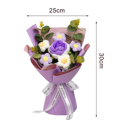 WoolBloom™ – Knitted Flower Bouquet