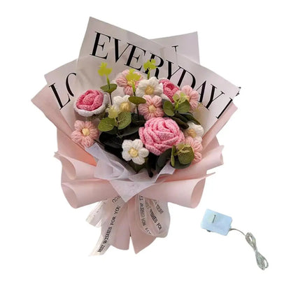 WoolBloom™ – Knitted Flower Bouquet