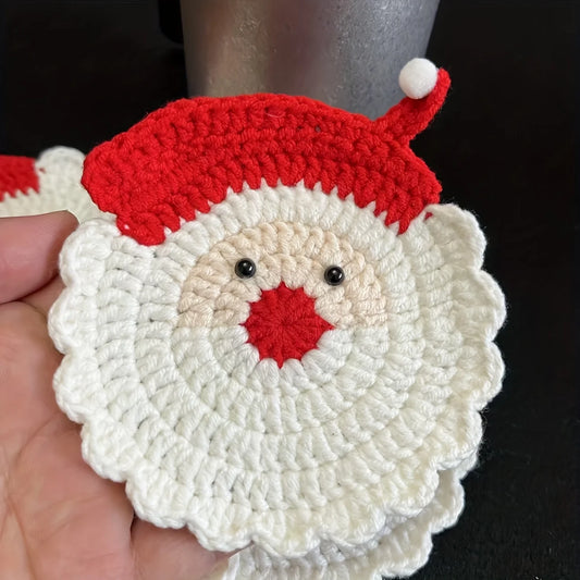 MerryKnit™ – Knitted Santa Claus Drink Coaster