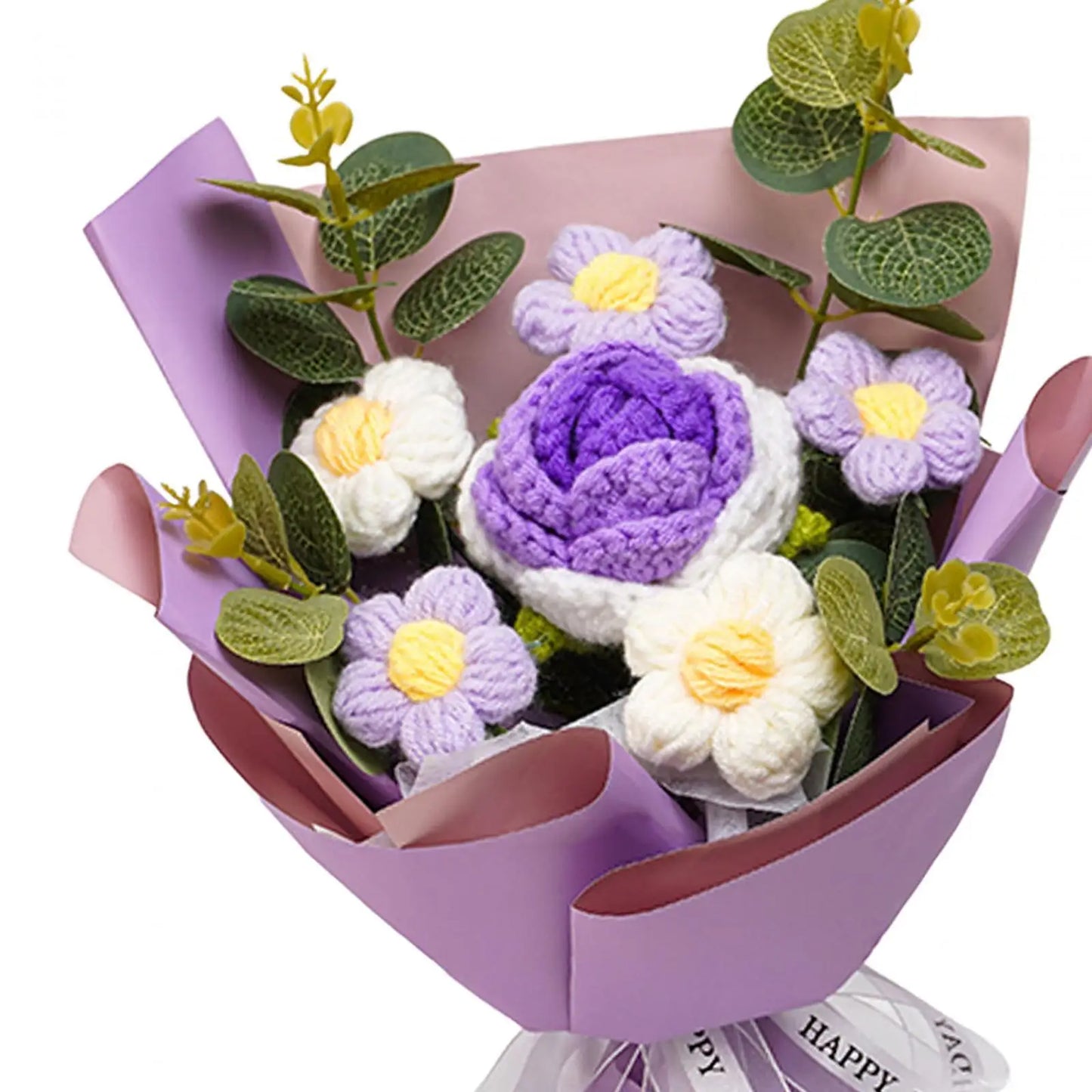 WoolBloom™ – Knitted Flower Bouquet