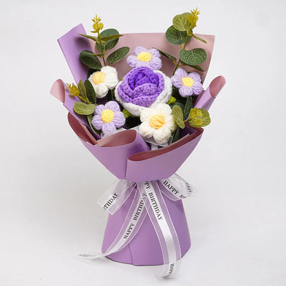 WoolBloom™ – Knitted Flower Bouquet