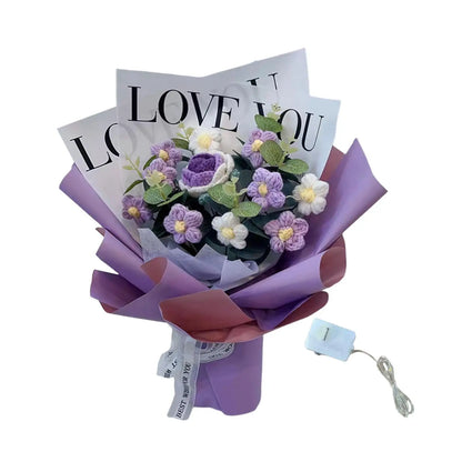 WoolBloom™ – Knitted Flower Bouquet