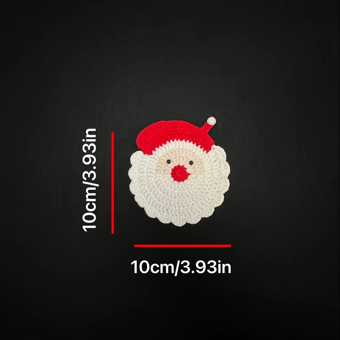 MerryKnit™ – Knitted Santa Claus Drink Coaster
