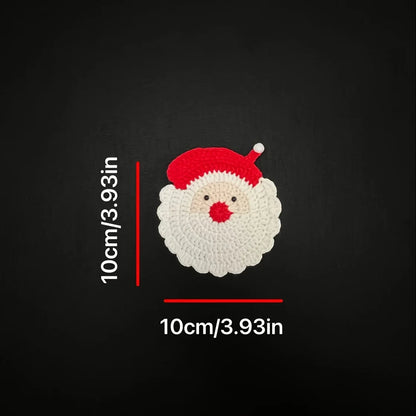 MerryKnit™ – Knitted Santa Claus Drink Coaster