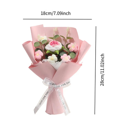 WoolBloom™ – Knitted Flower Bouquet