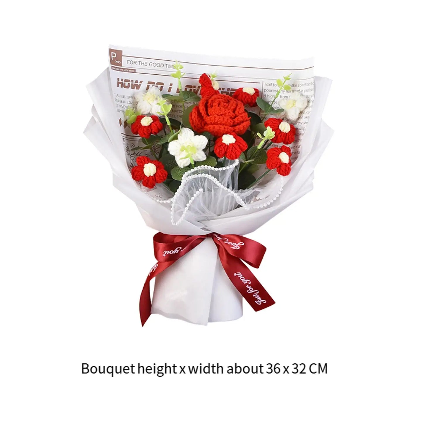 WoolBloom™ – Knitted Flower Bouquet