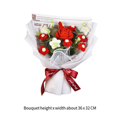 WoolBloom™ – Knitted Flower Bouquet