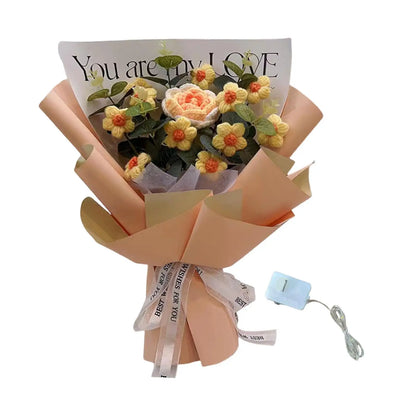 WoolBloom™ – Knitted Flower Bouquet